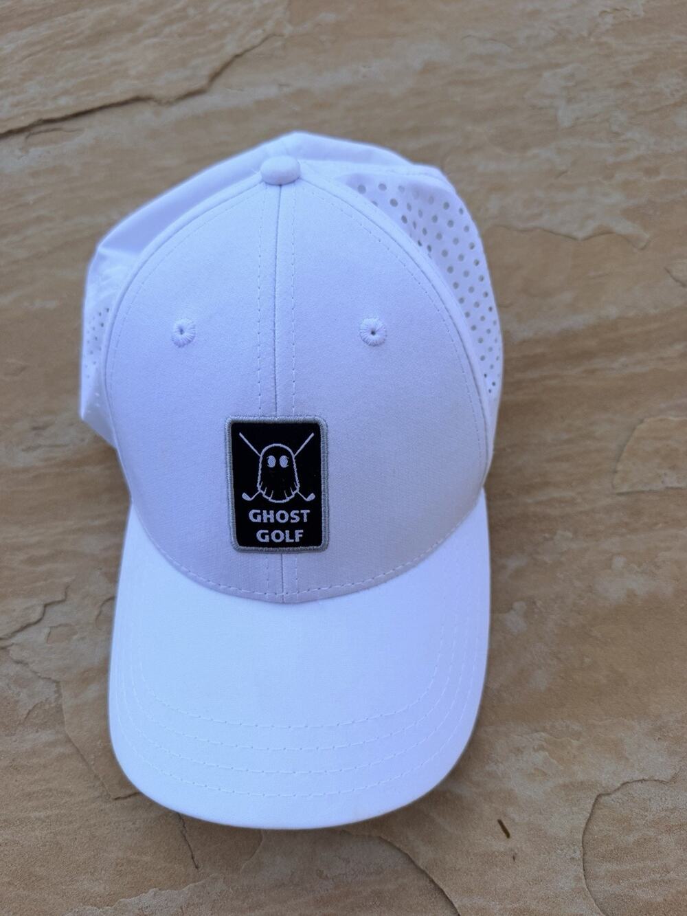 Ghost Golf Icon Patch Snapback Skyview Hat Cap White CC